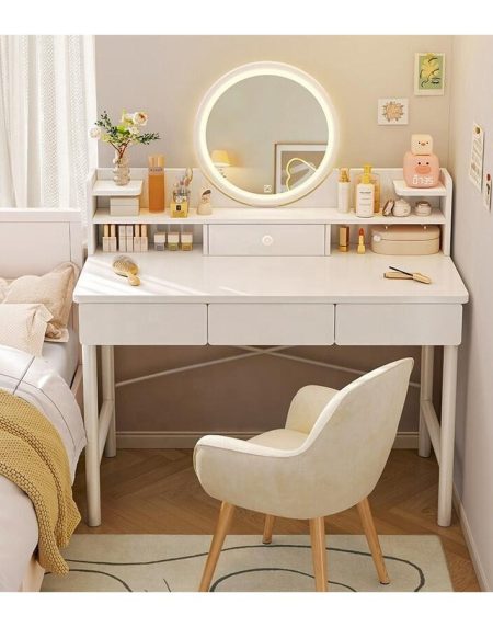 Bàn Trang Điểm Hiện Đại Gỗ Tự Nhiên Để Phòng Nhỏ