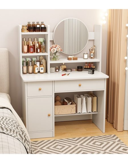 Bàn Trang Điểm Kim Loại Có Gương Led Hiện Đại