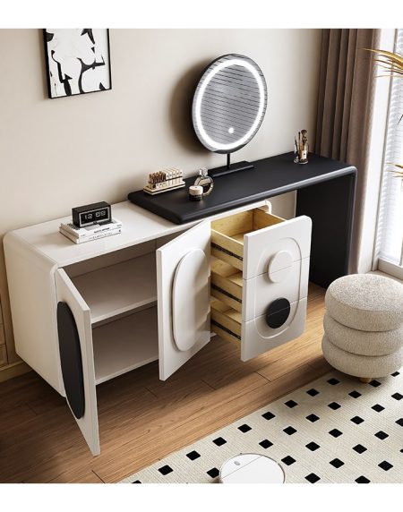 Bàn Trang Điểm MDF Kiểu Bắc Âu Có Gương Đứng