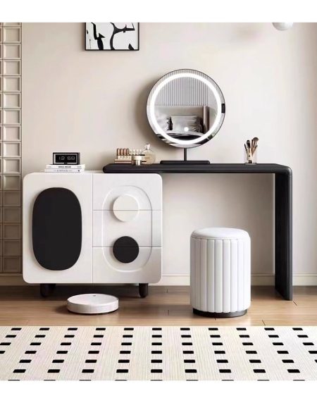 Bàn Trang Điểm MDF Kiểu Bắc Âu Có Gương Đứng