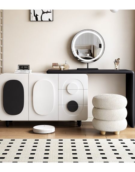 Bàn Trang Điểm MDF Kiểu Bắc Âu Có Gương Đứng