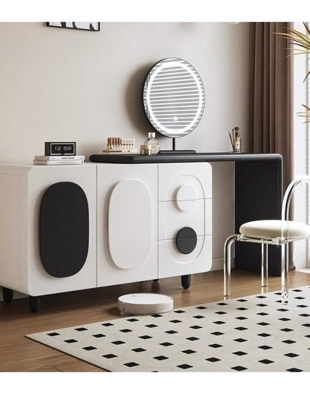Bàn Trang Điểm MDF Kiểu Bắc Âu Có Gương Đứng