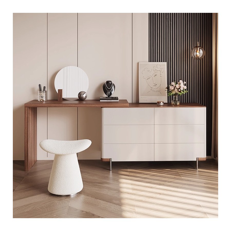 Bàn Trang Điểm Nữ Hiện Đại Gỗ Có Gương Đèn LED Bàn Trang Điểm Nữ Hiện Đại Gỗ Có Gương Đèn LED