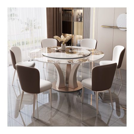 Bộ Bàn Ăn Đá Marble Hiện Đại 4 6 8 Ghế
