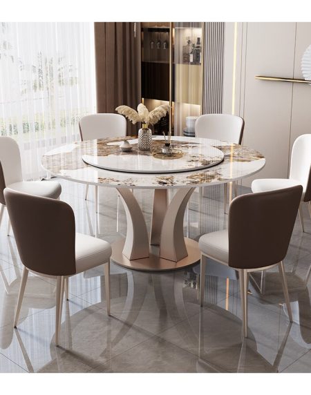 Bộ Bàn Ăn Đá Marble Hiện Đại 4 6 8 Ghế