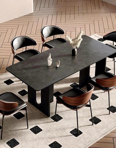 Bộ Bàn Ăn Đá Marble Hiện Đại Cho Chung Cư Nhỏ
