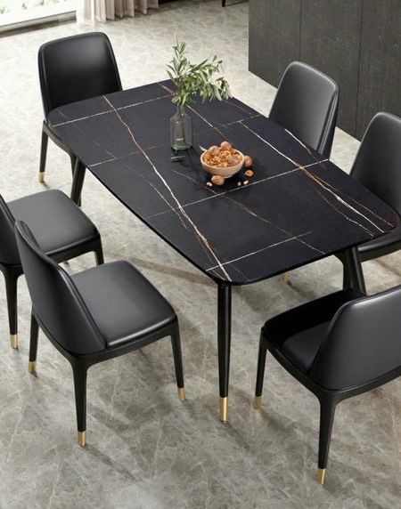 Bộ Bàn Ăn Đá Marble Hiện Đại Gấp Gọn Chịu Nước
