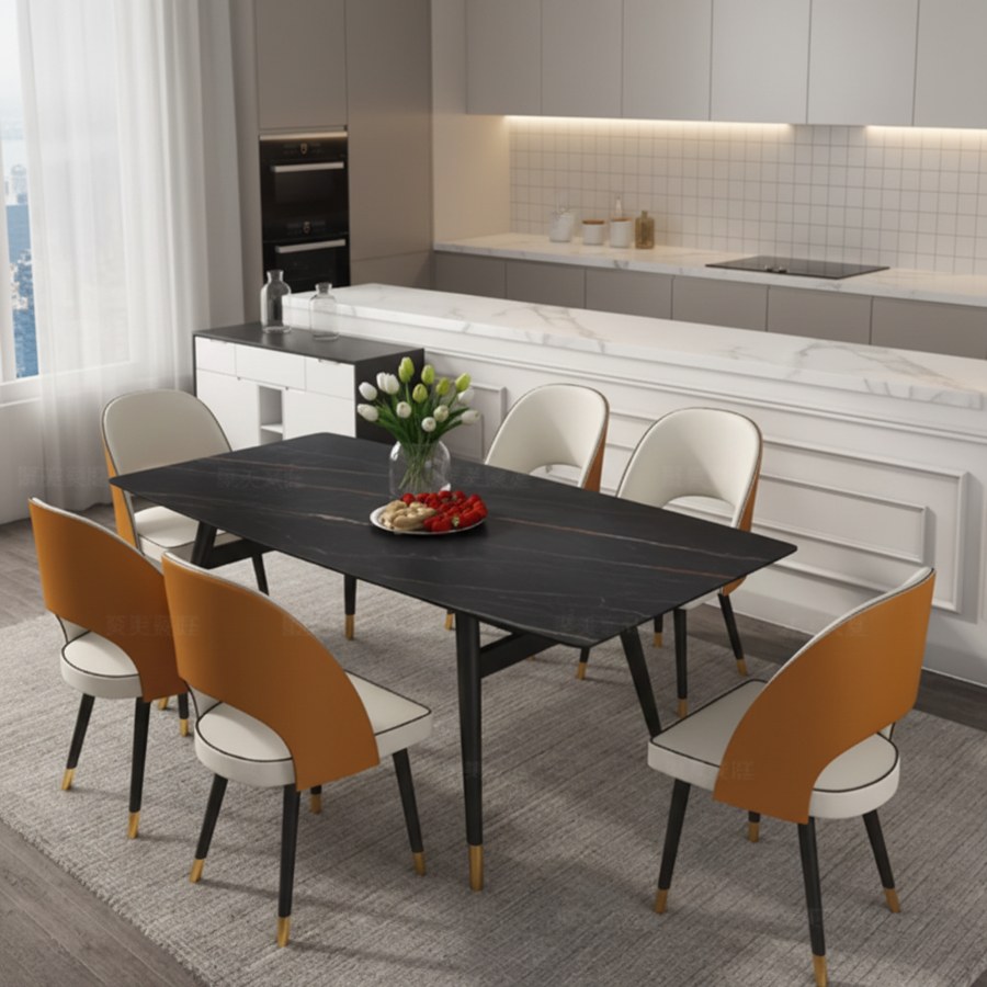 Bộ Bàn Ăn Đá Marble Hiện Đại Gấp Gọn Chịu Nước Bộ Bàn Ăn Đá Marble Hiện Đại Gấp Gọn Chịu Nước