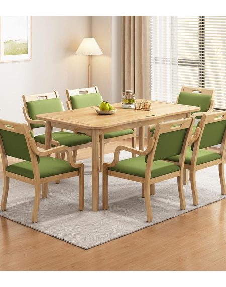 Bộ Bàn Ăn Gỗ Hiện Đại Hình Chữ Nhật 6-8 Ghế