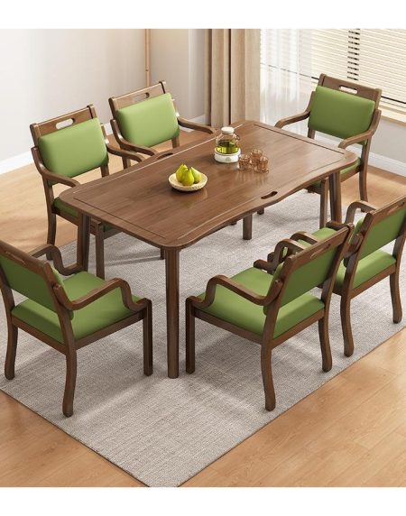 Bộ Bàn Ăn Gỗ Hiện Đại Hình Chữ Nhật 6-8 Ghế