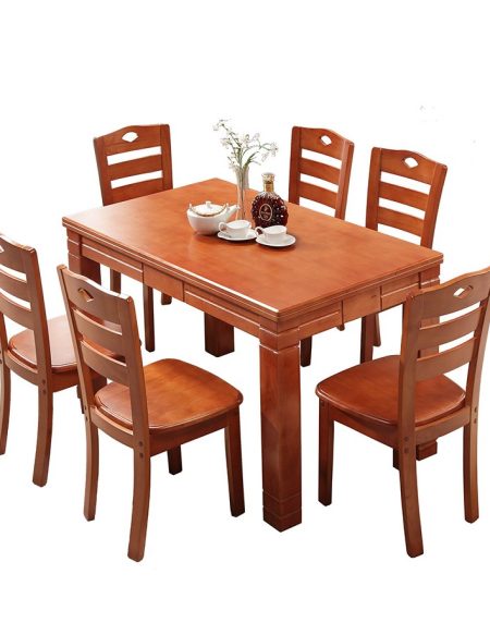 Bộ Bàn Ăn Gỗ Óc Chó Hiện Đại Kết Hợp Bàn Đá