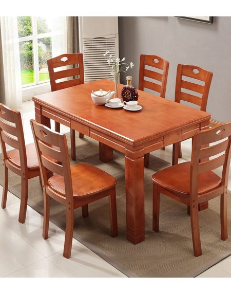 Bộ Bàn Ăn Gỗ Óc Chó Hiện Đại Kết Hợp Bàn Đá