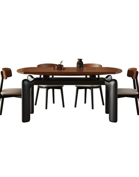 Bộ Bàn Ăn Gỗ Sồi Mở Rộng Hiện Đại Cho Không Gian Nhỏ
