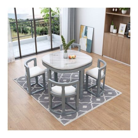 Bộ Bàn Ăn Gỗ Tự Nhiên 4 Ghế Hiện Đại Bàn Đá Sintered Bộ Bàn Ăn Gỗ Tự Nhiên 4 Ghế Hiện Đại Bàn Đá Sintered