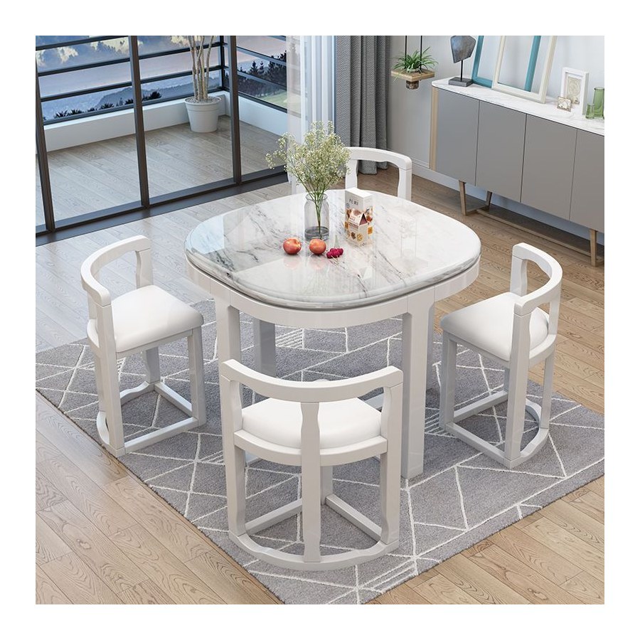 Bộ Bàn Ăn Gỗ Tự Nhiên 4 Ghế Hiện Đại Bàn Đá Sintered Bộ Bàn Ăn Gỗ Tự Nhiên 4 Ghế Hiện Đại Bàn Đá Sintered