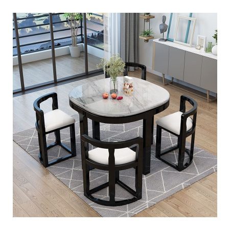 Bộ Bàn Ăn Gỗ Tự Nhiên 4 Ghế Hiện Đại Bàn Đá Sintered Bộ Bàn Ăn Gỗ Tự Nhiên 4 Ghế Hiện Đại Bàn Đá Sintered