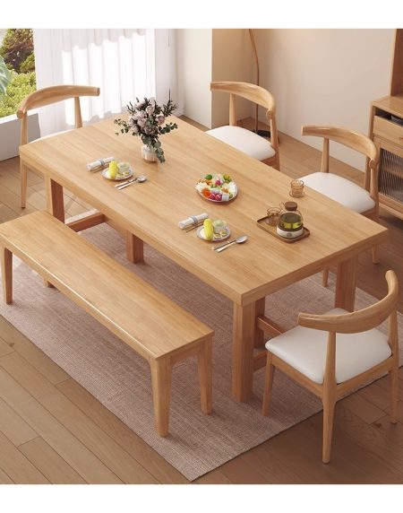 Bộ Bàn Ăn Gỗ Tự Nhiên Hiện Đại 220cm - 240cm Bộ Bàn Ăn Gỗ Tự Nhiên Hiện Đại 220cm - 240cm