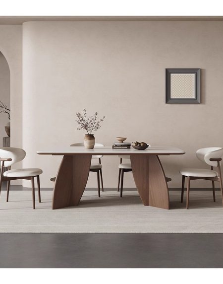 Bộ Bàn Ăn Gỗ Tự Nhiên Hiện Đại 220cm - 240cm Bộ Bàn Ăn Gỗ Tự Nhiên Hiện Đại 220cm - 240cm