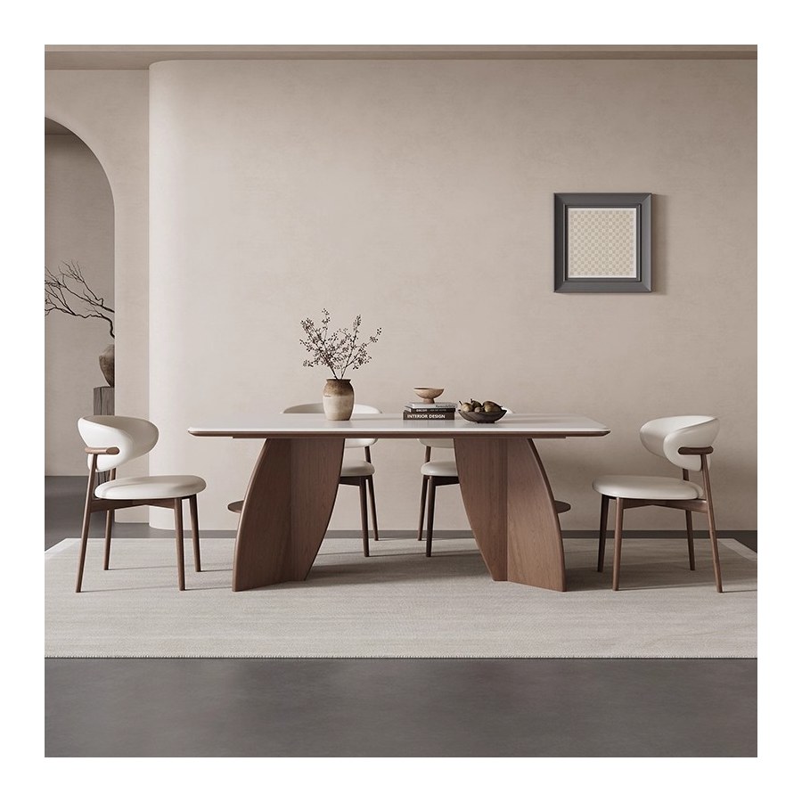 Bộ Bàn Ăn Gỗ Tự Nhiên Hiện Đại 220cm - 240cm Bộ Bàn Ăn Gỗ Tự Nhiên Hiện Đại 220cm - 240cm