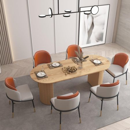 Bộ Bàn Ăn Gỗ Tự Nhiên Hiện Đại Chắc Chắn
