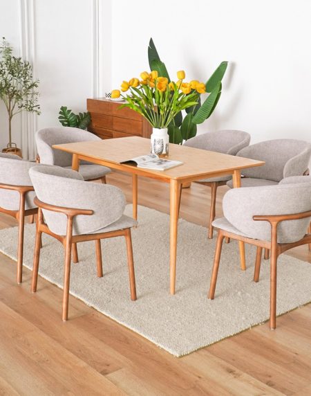 Bộ Bàn Ăn Gỗ Tự Nhiên Hiện Đại Hình Vuông Bộ Bàn Ăn Gỗ Tự Nhiên Hiện Đại Hình Vuông