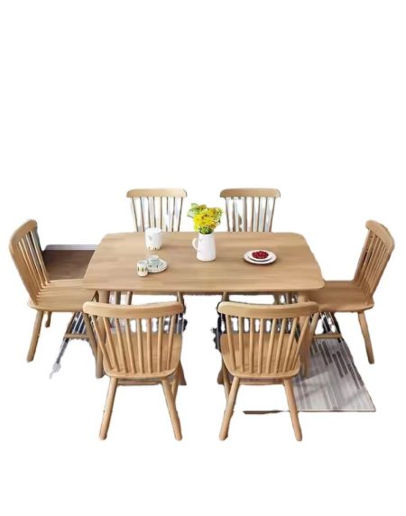 Bộ Bàn Ăn Gỗ Tự Nhiên Hình Chữ Nhật Hiện Đại 4/6/8 Ghế Bộ Bàn Ăn Gỗ Tự Nhiên Hình Chữ Nhật Hiện Đại 4/6/8 Ghế