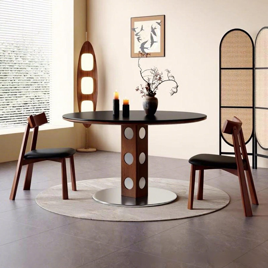 Bộ Bàn Ăn Gỗ Tự Nhiên Vintage Hiện Đại Cho Căn Hộ Nhỏ Bộ Bàn Ăn Gỗ Tự Nhiên Vintage Hiện Đại Cho Căn Hộ Nhỏ