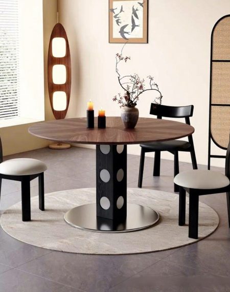 Bộ Bàn Ăn Gỗ Tự Nhiên Vintage Hiện Đại Cho Căn Hộ Nhỏ Bộ Bàn Ăn Gỗ Tự Nhiên Vintage Hiện Đại Cho Căn Hộ Nhỏ