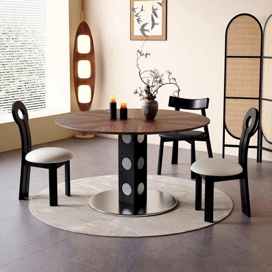 Bộ Bàn Ăn Gỗ Tự Nhiên Vintage Hiện Đại Cho Căn Hộ Nhỏ Bộ Bàn Ăn Gỗ Tự Nhiên Vintage Hiện Đại Cho Căn Hộ Nhỏ