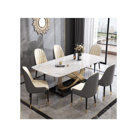 Bộ Bàn Ăn Hiện Đại Đá Marble Cho Căn Hộ Nhỏ