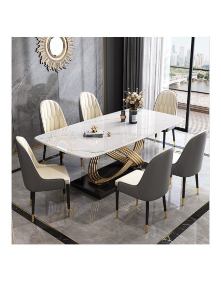 Bộ Bàn Ăn Hiện Đại Đá Marble Cho Căn Hộ Nhỏ