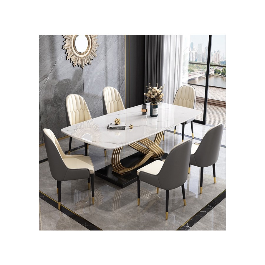 Bộ Bàn Ăn Hiện Đại Đá Marble Cho Căn Hộ Nhỏ Bộ Bàn Ăn Hiện Đại Đá Marble Cho Căn Hộ Nhỏ