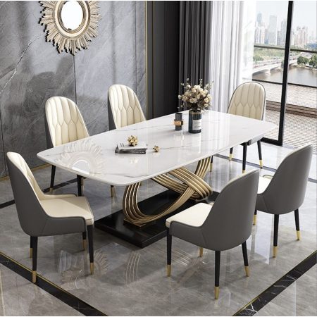 Bộ Bàn Ăn Hiện Đại Đá Marble Cho Căn Hộ Nhỏ