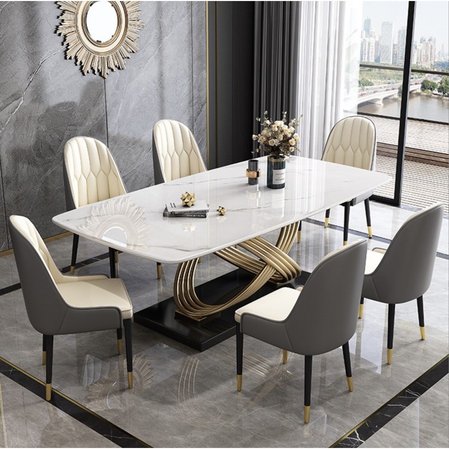 Bộ Bàn Ăn Hiện Đại Đá Marble Cho Căn Hộ Nhỏ Bộ Bàn Ăn Hiện Đại Đá Marble Cho Căn Hộ Nhỏ