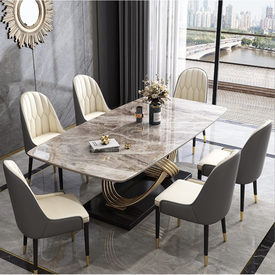 Bộ Bàn Ăn Hiện Đại Đá Marble Cho Căn Hộ Nhỏ Bộ Bàn Ăn Hiện Đại Đá Marble Cho Căn Hộ Nhỏ