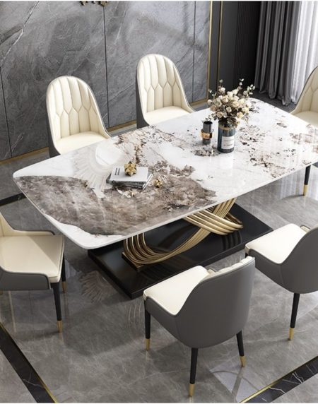 Bộ Bàn Ăn Hiện Đại Đá Marble Cho Căn Hộ Nhỏ Bộ Bàn Ăn Hiện Đại Đá Marble Cho Căn Hộ Nhỏ