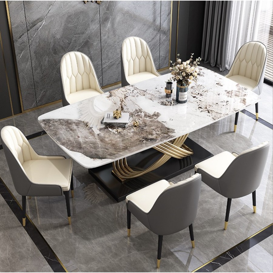 Bộ Bàn Ăn Hiện Đại Đá Marble Cho Căn Hộ Nhỏ Bộ Bàn Ăn Hiện Đại Đá Marble Cho Căn Hộ Nhỏ