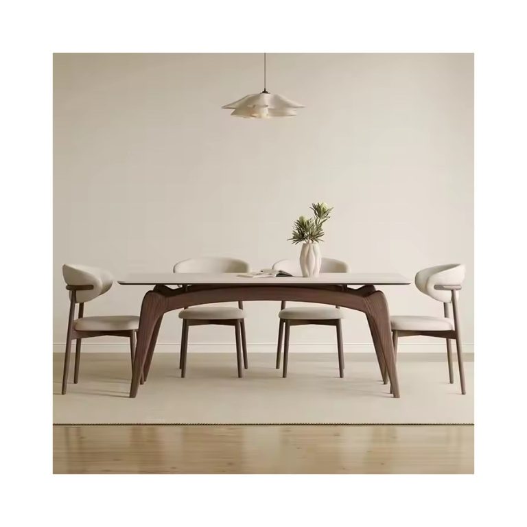 Bộ Bàn Ăn Hiện Đại Gỗ Tự Nhiên Chống Nước Bền Bỉ