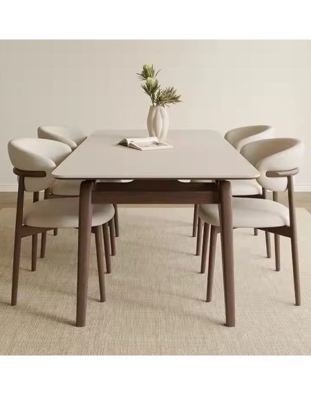 Bộ Bàn Ăn Hiện Đại Gỗ Tự Nhiên Chống Nước Bền Bỉ Bộ Bàn Ăn Hiện Đại Gỗ Tự Nhiên Chống Nước Bền Bỉ