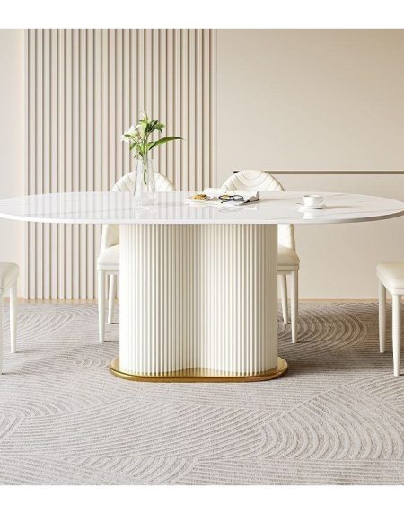 Bộ Bàn Ăn Hiện Đại Kim Loại 8 Ghế Đá Chống Thấm Bộ Bàn Ăn Hiện Đại Kim Loại 8 Ghế Đá Chống Thấm