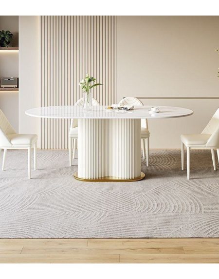 Bộ Bàn Ăn Hiện Đại Kim Loại 8 Ghế Đá Chống Thấm Bộ Bàn Ăn Hiện Đại Kim Loại 8 Ghế Đá Chống Thấm