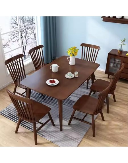 Bộ Bàn Ăn Hình Chữ Nhật Gỗ Tự Nhiên Hiện Đại 4/6/8 Ghế