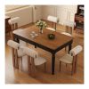 Bộ Bàn Ăn Tối Giản Gỗ Tre Màu Nâu Hình Oval Thiết Kế Hiện Đại Bộ Bàn Ăn Tối Giản Gỗ Tre Màu Nâu Hình Oval Thiết Kế Hiện Đại