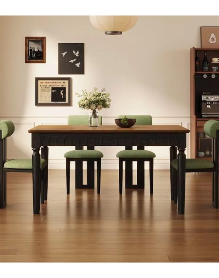 Bộ Bàn Ăn Tối Giản Gỗ Tre Màu Nâu Hình Oval Thiết Kế Hiện Đại Bộ Bàn Ăn Tối Giản Gỗ Tre Màu Nâu Hình Oval Thiết Kế Hiện Đại