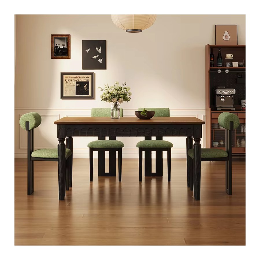 Bộ Bàn Ăn Tối Giản Gỗ Tre Màu Nâu Hình Oval Thiết Kế Hiện Đại Bộ Bàn Ăn Tối Giản Gỗ Tre Màu Nâu Hình Oval Thiết Kế Hiện Đại
