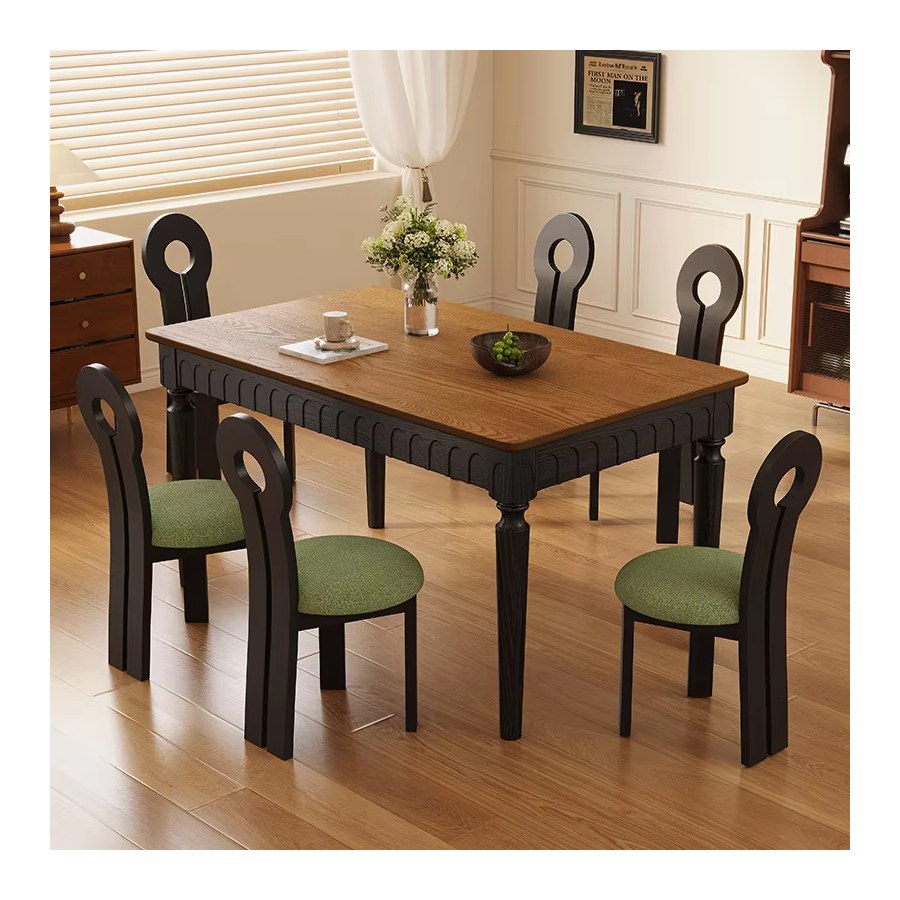Bộ Bàn Ăn Tối Giản Gỗ Tre Màu Nâu Hình Oval Thiết Kế Hiện Đại Bộ Bàn Ăn Tối Giản Gỗ Tre Màu Nâu Hình Oval Thiết Kế Hiện Đại