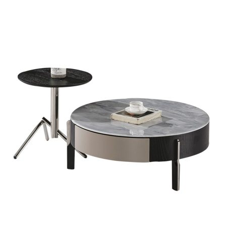 Bộ Bàn Trà Đá Marble Hiện Đại Có Ngăn Kéo