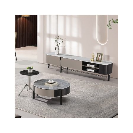 Bộ Bàn Trà Đá Marble Hiện Đại Có Ngăn Kéo