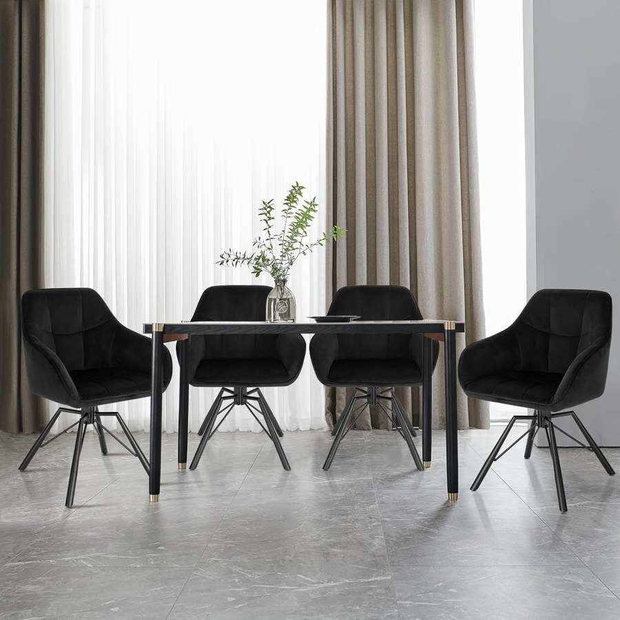 Bộ Ghế Ăn 6 Chỗ Bắc Âu Chất Liệu Kim Loại Và Vải Nhung Bộ Ghế Ăn 6 Chỗ Bắc Âu Chất Liệu Kim Loại Và Vải Nhung
