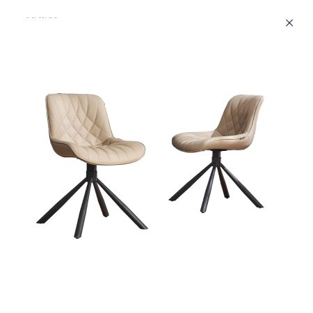 Bộ Ghế Ăn Da Khaki Hiện Đại Chân Kim Loại Bền